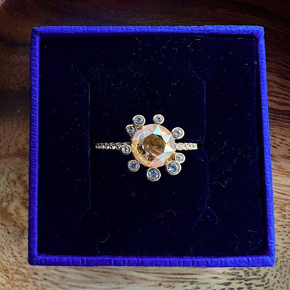 Swarovski | Sunburst Amber Ring (55) | NWOT